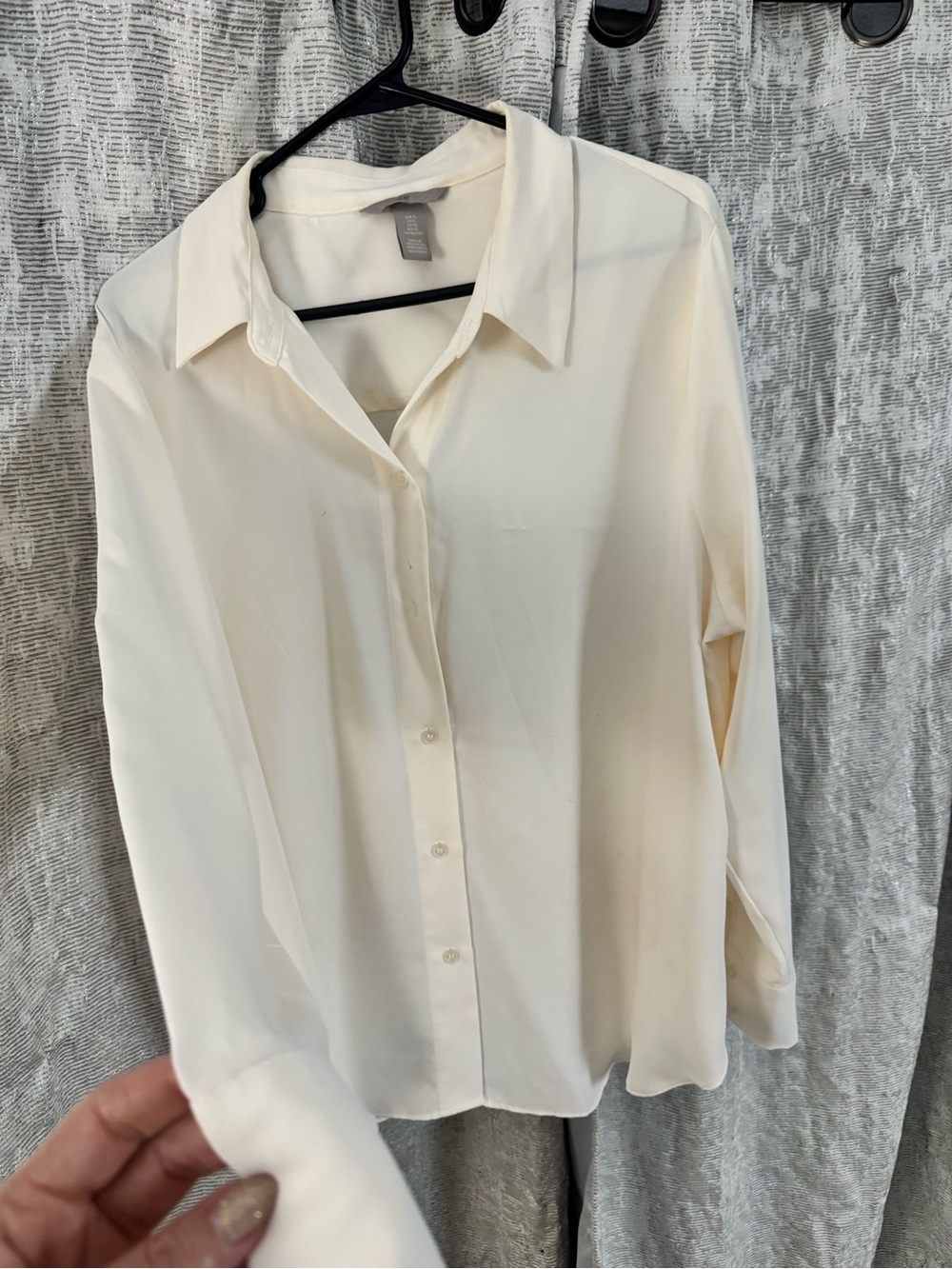 Classic Cream Button-Up Men's Shirt